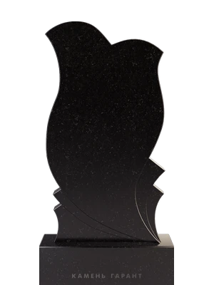 Вертикальный памятник в виде цветка с акцентом на деталях 